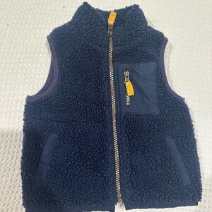 Carter's Navy Blue Fleece Vest with Yellow Accents